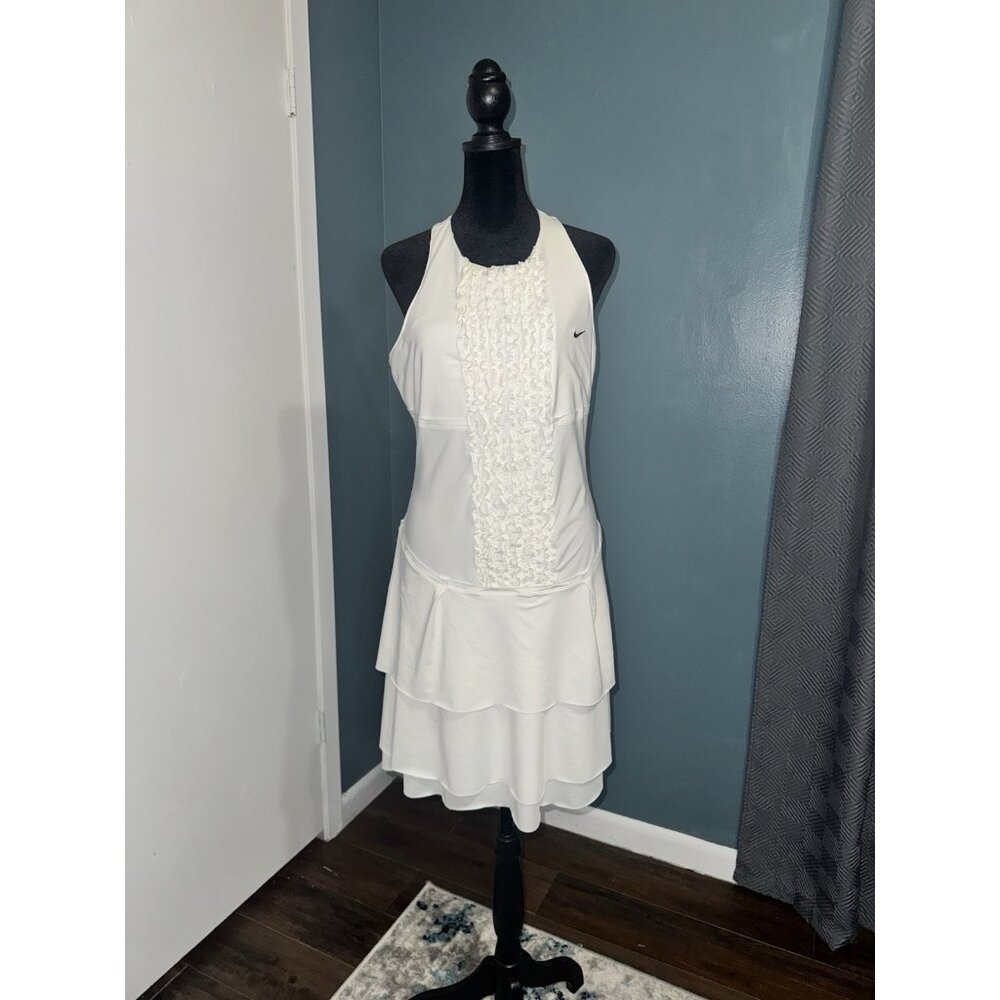 Nike Ruffle Tennis Dress Maria Sharapova Wimbledon Dri fit Women Large Rare